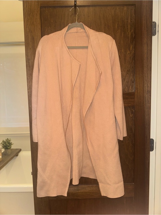 Amazon Sweaters - Amazon Women's Open-Front Light Pink Cardigan Coat Heavy Material